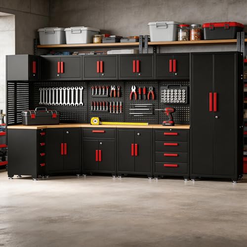 18 Piece Corner Garage Storage Cabinet System (18 Count)