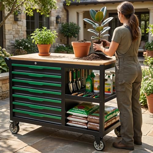 7 Drawers Professional Tool Cart Cabinet