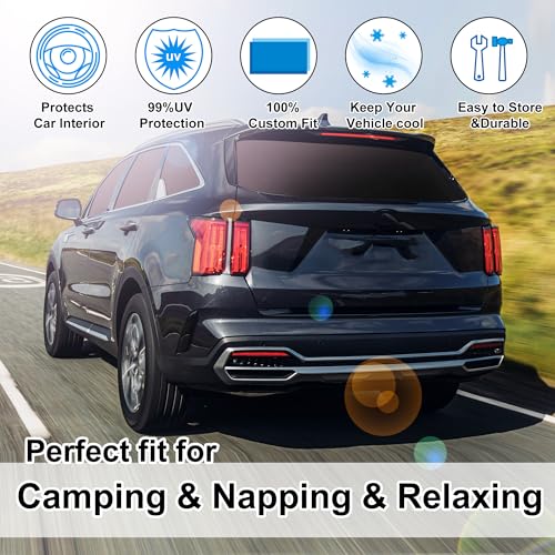 Window Shades for Kia Sorento 2016 2017 2018 2019 2020 Accessories Car Side Full Windows Rear Triangular Windshield Sun Shade Sun UV Rays & Privacy Protection for Camping (8 Count)