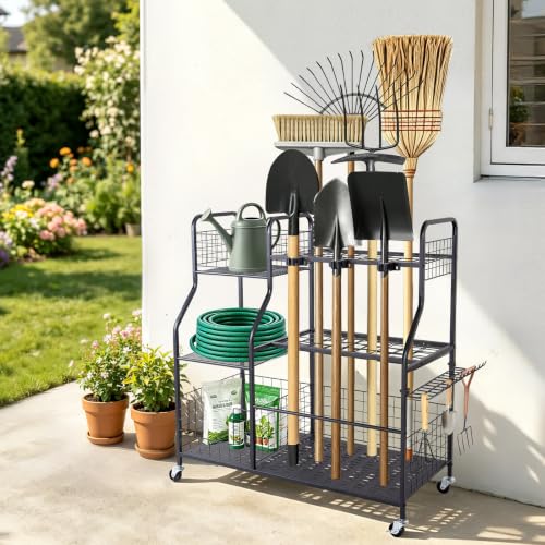 Garden Tool Organizer with Wheels