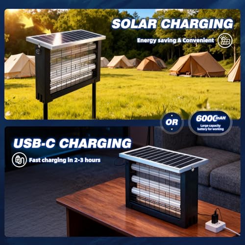 Powerful Large Solar Bug Zapper for 3000 sq.ft with 13FT Extension Cord
