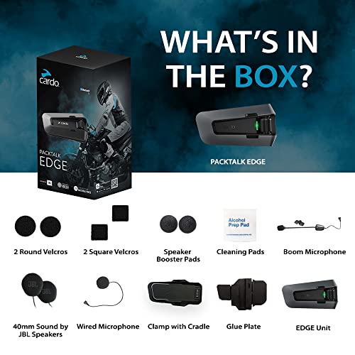 PACKTALK Edge Motorcycle Bluetooth Communication System Headset Intercom