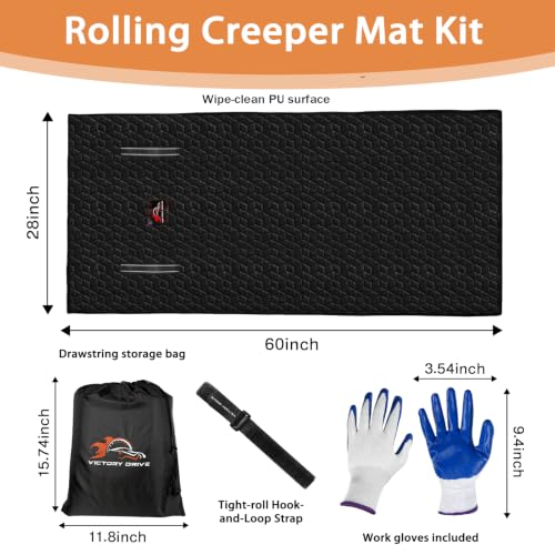Upgraded Rolling Creeper Mat for Mechanics