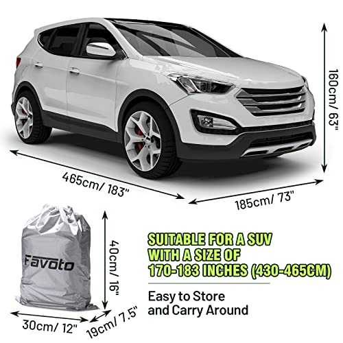 Car Cover Waterproof All Weather Windproof for SUV up to 181 Inches