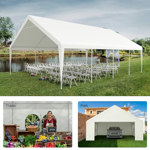 Carport 20' x 26’ Heavy Duty Portable Garage All