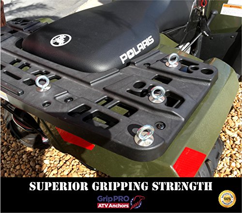 GripPRO ATV Lock & Ride Tie Down Anchors for Polaris RZR (6 Count)