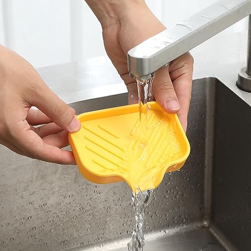 Silicone Soap Dish with Drain Spout