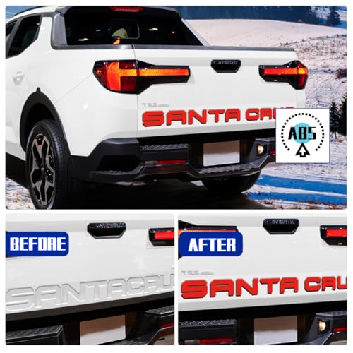 Tailgate Insert Letters Compatible for 2022 2023 2024 2025 Santa Cruz 4D Raised Tailgate Decal Letters