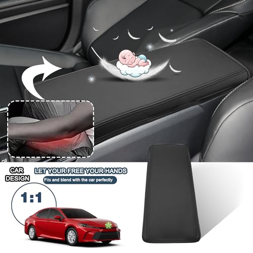 2026 Camry Armrest Cover for 2026 Toyota Camry Accessories Soft Comfy Center Console Lid Cover Compatible with 2025 2026 Toyota Camry LE