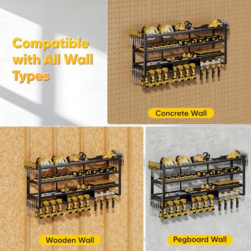 49" W Large Power Tool Organizer Wall Mount