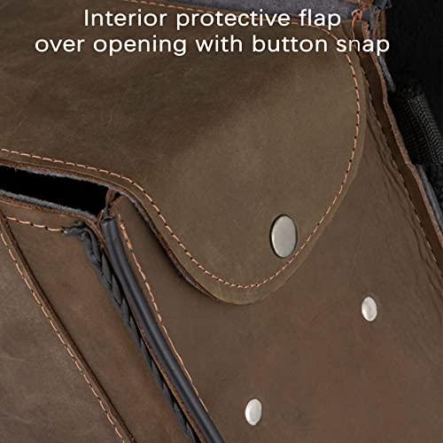 Naked Cowhide Leather Motorcycle Saddle Bags Throw Over Saddlebags (2 Count)