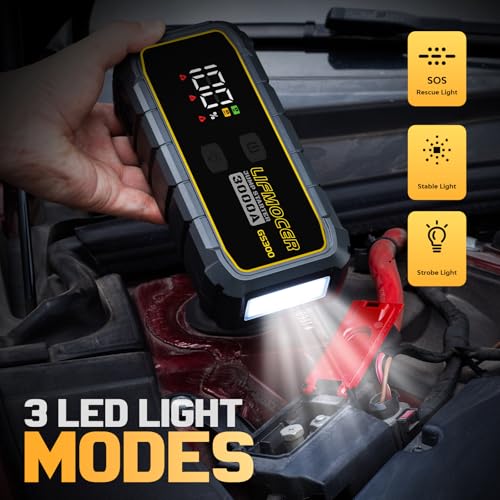GS300 3000A Car Jump Starter for Up to 10.0L Gas & 8.0L Diesel Engines
