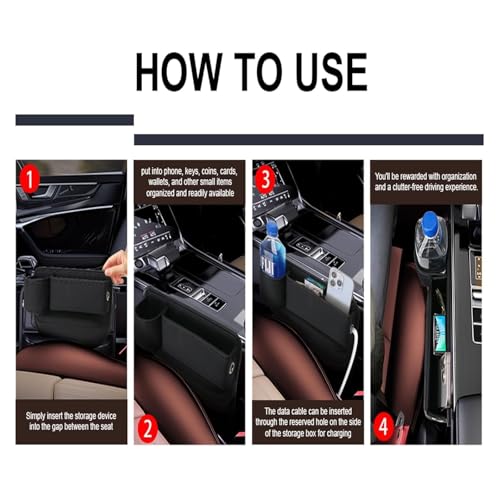 2 Pack Car Seat Gap Filler Organizer for Tesla Model S 2016