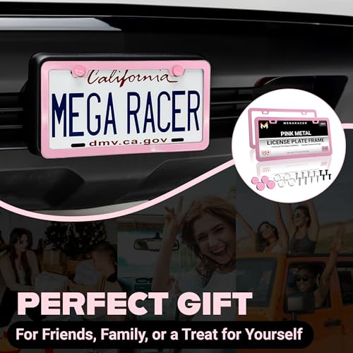 Premium Slim Princess Pink License Plate Frames