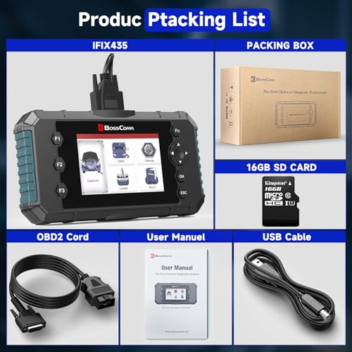 2026 BOSSCOMM IFIX435 OBD2 Scanner & Code Reader