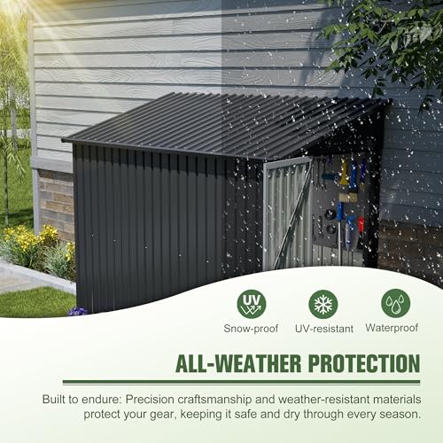 4x8 FT Lean to Outdoor Storage Shed