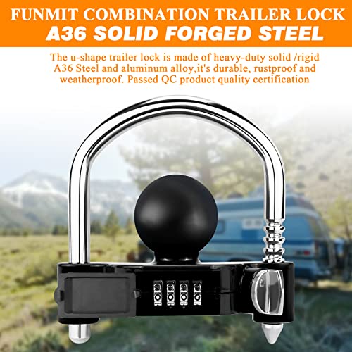 1 Pack Universal Hitch Lock with Combination Lock