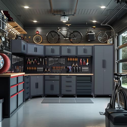 15 Piece Corner Garage Storage Cabinet System (15 Count)