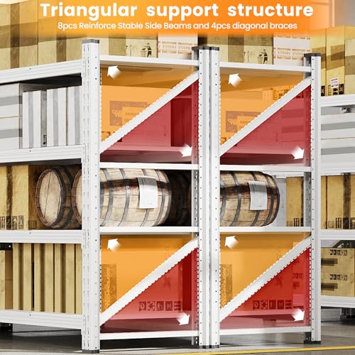 60" W Metal Shelving Heavy Duty