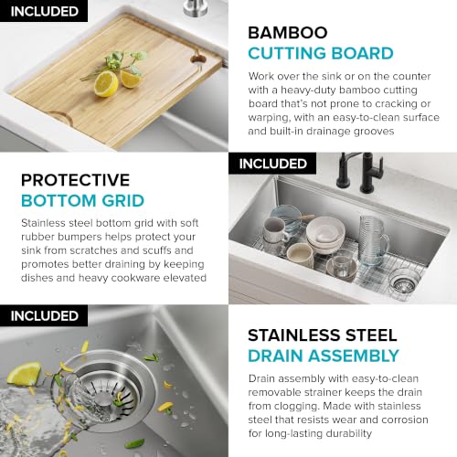 Fairlane 32 in Undermount Workstation Single Bowl 18