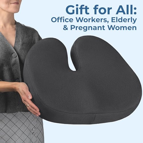 Seat Cushion Memory Foam Chair Cushion for Tailbone Pain Relief