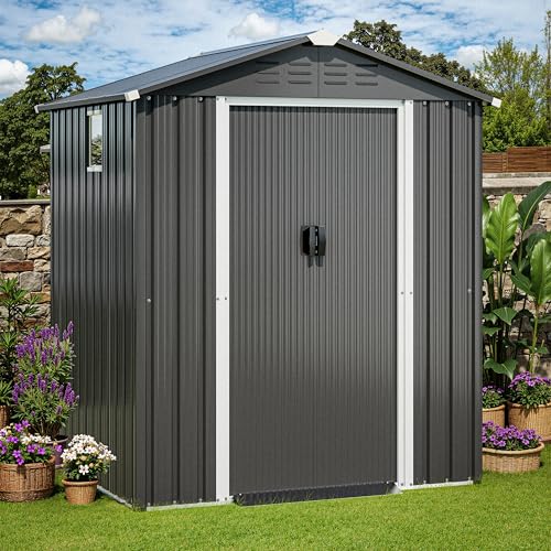 JYQAQA 6x4 FT Outdoor Storage Shed