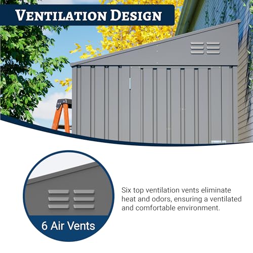4x7 FT Outdoor Storage Shed Lean to Shed