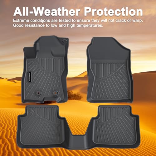 TPE Floor Mats for 2024 2025 2026 Subaru Crosstrek All Weather Car Floor Liners Fit Toyota Corolla Accessories Black