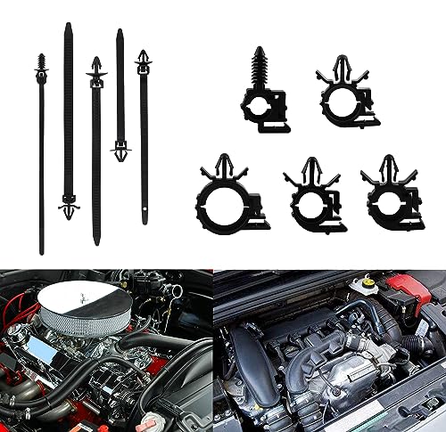 150pcs Wire Loom Clips Car Automotive Harness Routing Clips Assortment Kits (150 Count)
