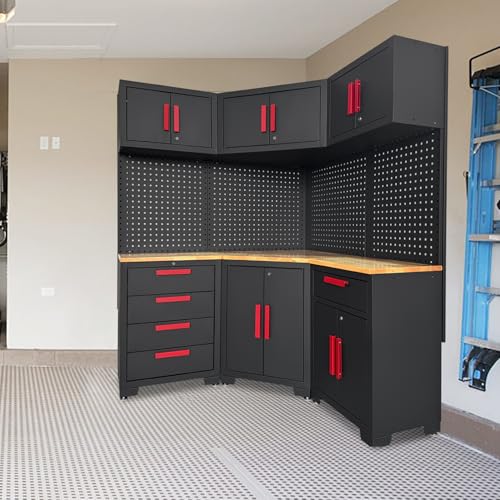 Garage Storage Cabinet System Corner Workshop Set