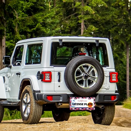 Tribal Elephant Animal License Plate Frame Stainless Steel 6.3 X 12.2 Inch