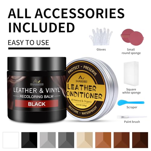 Leather Recoloring Balm with 100ml Mink Oil
