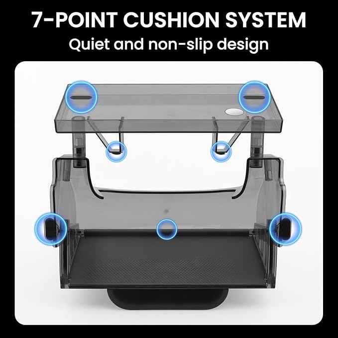 for Tesla Model Y Juniper Under Screen Storage Organizer 2025-2026/Model 3 Highland 2024-2026, Hideable Center Console Organizer Tray for Tesla Model Y Juniper Accessories, Black