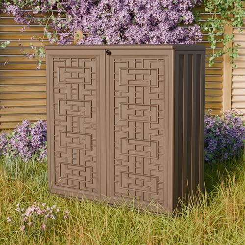 Indoor Outdoor Storage Cabinet Waterproof with 1 Shelf