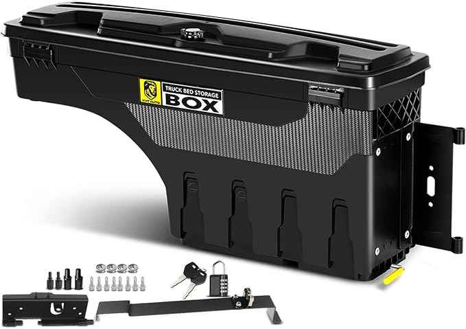 YHTAUTO Truck Bed Storage Tool Box Lockable Compatible with 2004-2012 Chevrolet Colorado & GMC Canyon, Passenger Side, Swing Waterproof Wheel Well Toolbox