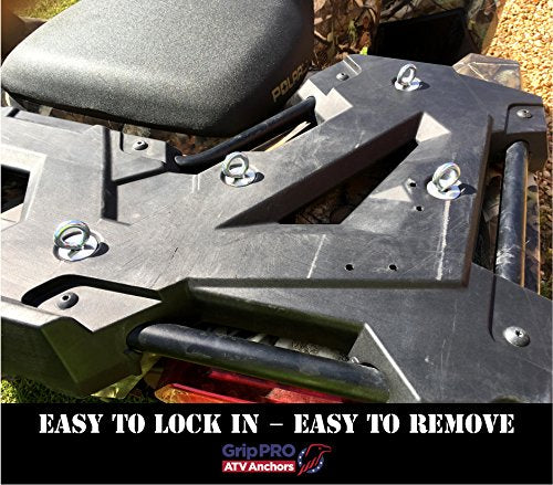 GripPRO ATV Lock & Ride Tie Down Anchors Fit Polaris RZR (8 Count)