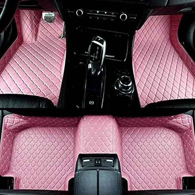 Custom Making Car Floor Mats Compatible with Audi BMW Mercedes-Benz Toyota Lexus Honda Infiniti Nissan Hyundai Kia All Models 2005-2026 (Pink)