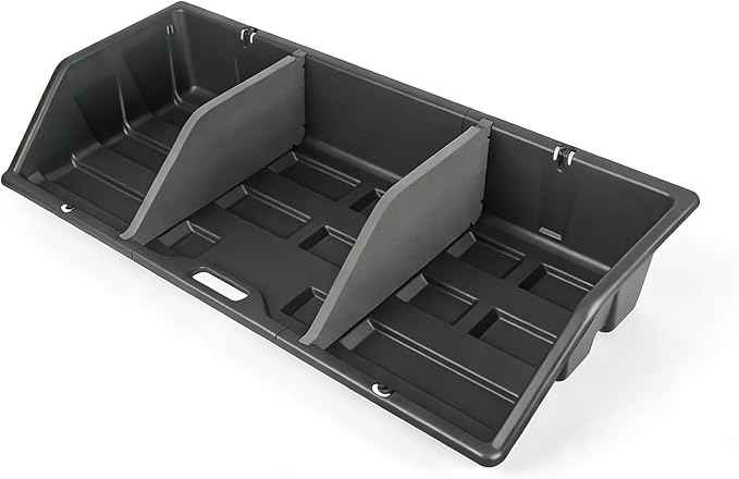 Full-Size Pickup Truck Cargo Box Organizer, Tail Box Storage Box Compatible with Truck Bed, Divider Truck Organizer with Net and Rain Cover, Black (56 inch)