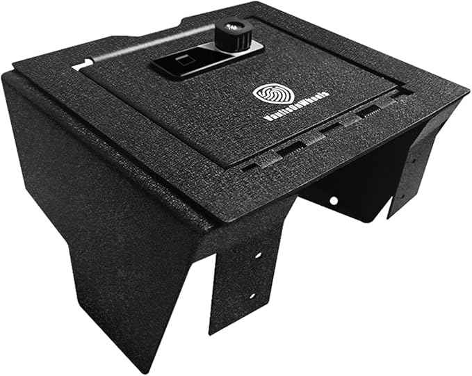 VaultsOnWheels for 2026 2025 2024 Ford Ranger Center Console Safe Gun Safe Vault Hidden Console Storage Interior Vault LockBox Anti-Theft High Security Biometric Fingerprint Lock