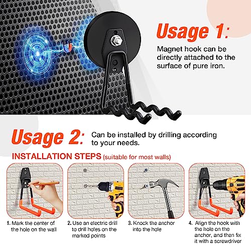 Large Strong Magnetic Hooks Heavy Duty (2 Count)