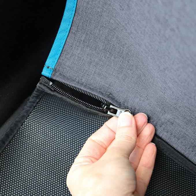Kurgo Coast to Coast Hammock - Waterproof Backseat Dog Hammock for Full Coverage - Car Seat Protector with Rufftex Floor Guard - Durable Travel Gear - Stain Resistant - Heather Charcoal Grey