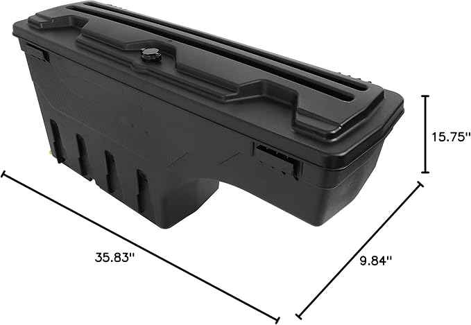 SCITOO Left Driver Side Truck Bed Tool Box for Chevrolet Silverado 2008-2019 for GMC Sierra 2008-2019,Multi-Compartment Dividers Organized Storage,Heavy Duty & No-Drill Installation
