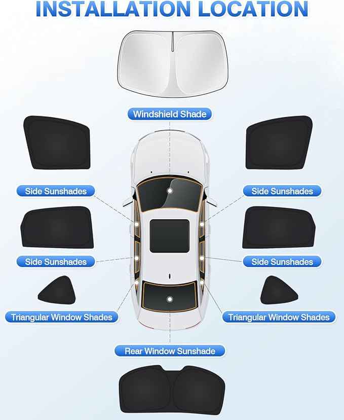 Windshield Sunshade for Mazda CX-5 2017-2025 2026 CX5 Accessories Side Rear Window Shade Cover Kit Window Sun Blocker Privacy Protection Keep Vehicle Cool Black 8PCS