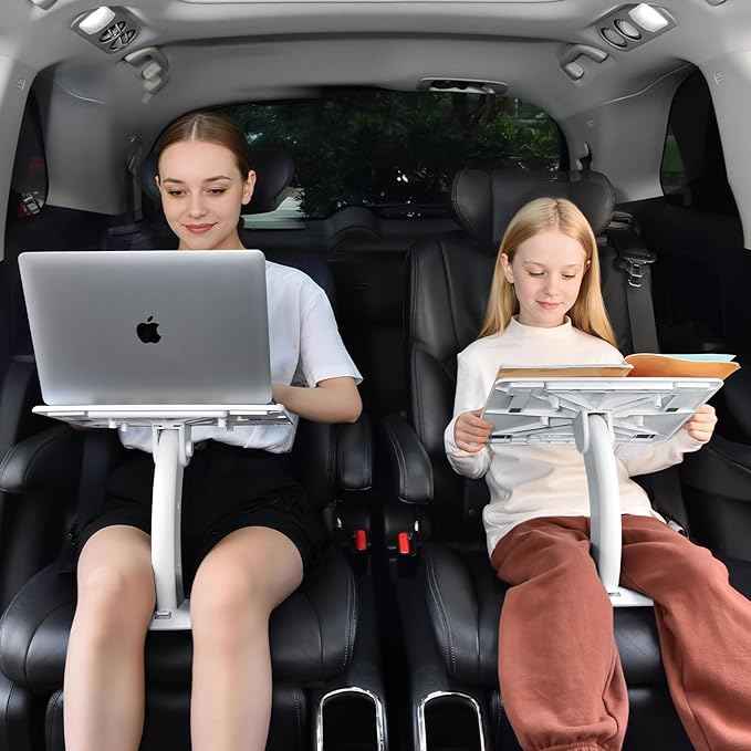 Car Seat Tray Table for Kids Driver Passenger, Car Desk for Laptop Computer Tablet iPad iPhone Book, Adjustable Portable Laptop Stand for Car Vehicle Camping Travel