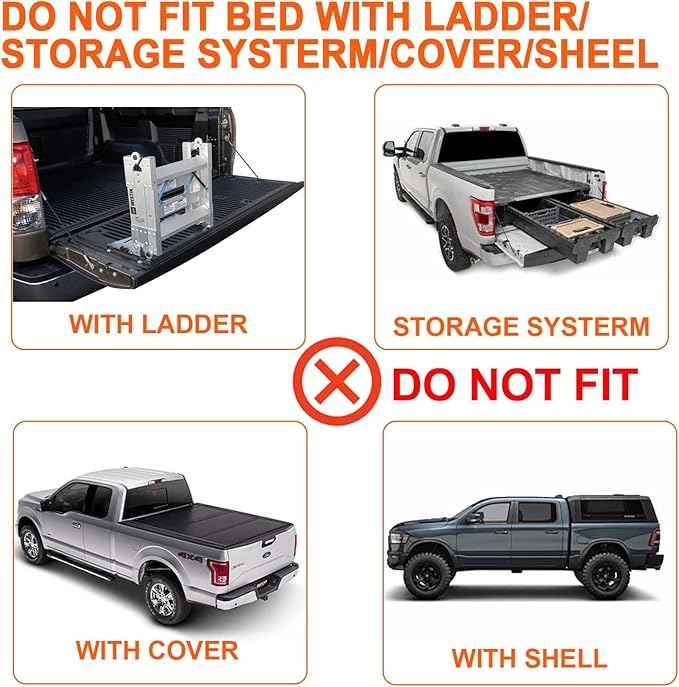 Truck Bed Extender,PickupTailgate Expansion,Fit for Ford F150 7+Titan 7+Sierra 3+Ram 1500/2500/3500,Compatible with All Rails,L55-62" x D24 x H18(Includes Mounting Bracket) Aluminium