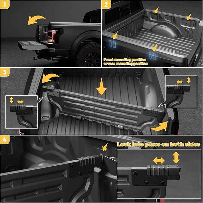 Truck Bed Divider Truck Bed Cargo Divider Compatible with Ford F-150 F150 Cab Pickup 2015-2021 Replacement for FL3Z-9900092-A FL3Z9900092A