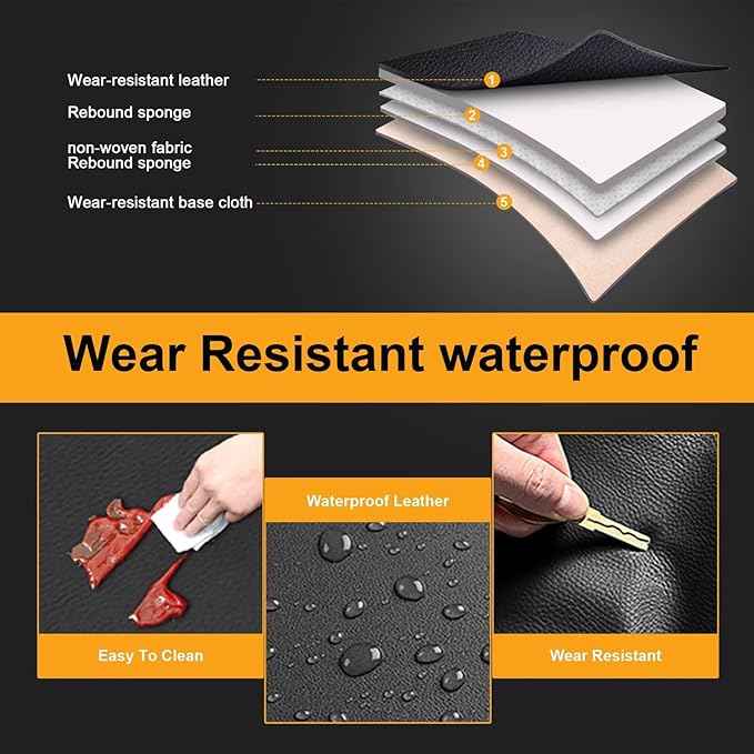 Car Seat Covers Fit for Hyundai Sonata 2007-2025 2026: Sparkling Diamonds Waterproof Faux Leather Seat Cover, Bling Bling Automotive Seat Cushion All Seasons Seat Protector(5 Seats,Black)