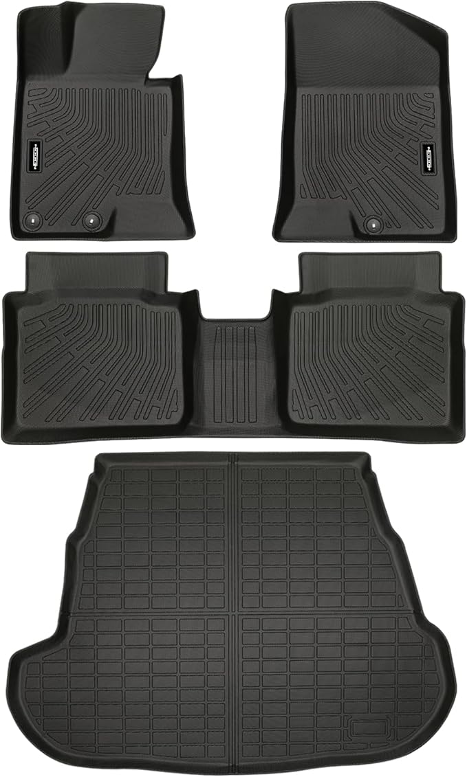 Custom Fit Floor Mats for 2016-2020 Kia Optima, All Weather TPE Floor Liners with Trunk Mat, Odorless Full Set Interior Accessories