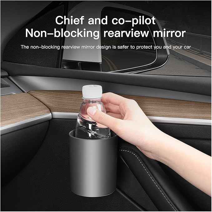 NanDeZ Car Door Cup Holder Compatible for Tesla Model 3 Y Special Door Cup Storage Box Rack Car Door Cup Stand 4 Pcs/Set, Grey