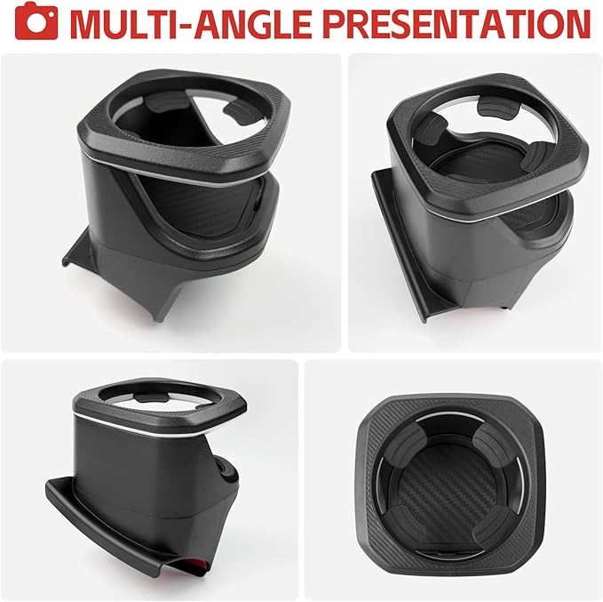 Cup Holder Fit for 2018-2024 Jeep Wrangler JL JLU 4XE/Gladiator JT Accessories, Door Cup Holders for Jeep Gladiator 2020-2024&Jeep Wrangler 2018-2024(Front Row, Left)